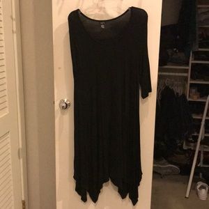 Black jagged hem dress